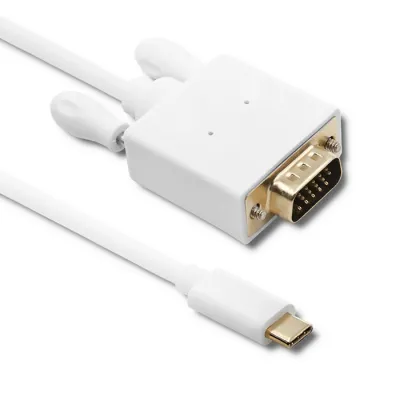 USB-C - VGA  2m juhe 1080p 85Hz valge