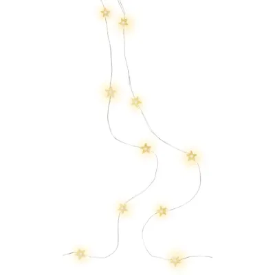 20 LED Silver Wire Fairy Lights "Stars"