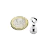 Neodymium pot magnet Ø 10 mm with eyelet, M3 thread