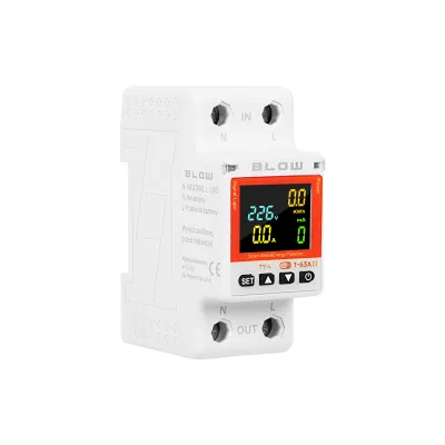 Võimsuse mõõtja TFT 1-faas 63A WiFi Tuya din liistule 2F