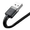 USB-A - Lightning kaabel 1m 2.4A Cafule must/hall