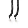 Telefoni torujuhe 5m RJ9 Must Spiraal