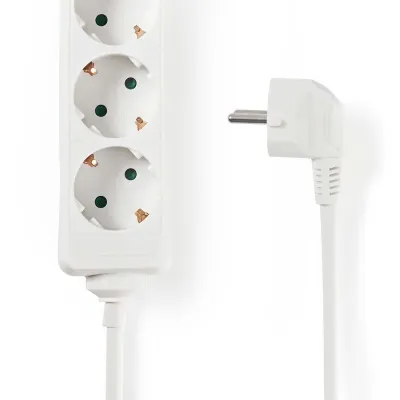 Power Strip, 3-Way, 1.5 m, White