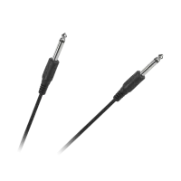 6.3mm mono pistik -  6.3mm mono pistik kaabel 1m must