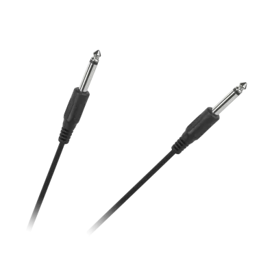 Кабель с моно штекером 6,3 мм – моно штекером 6,3 мм, 1 м, чёрный