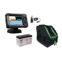 Lowrance Eagle 5 SplitShot™ ROW Portable Bundle (with Bag, Battery, and Ice Transducer)