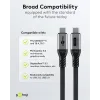 USB-C - USB-C 4.0  kaabel 1.5m 240W 80GBPS Thunderbolt must