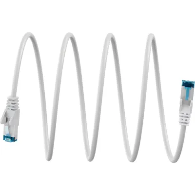 Ultra-Flexible CAT 6A Patch Cable S/FTP (PiMF), white