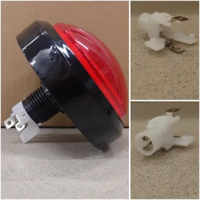 Push button housing 100mm red button