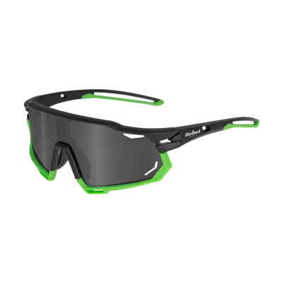 Sports sunglasses polaroid UV400 black/green bag and box