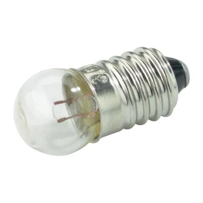 Filament lamp, miniature, 12v, 1.2w, e10, spherical, 11.5mm,