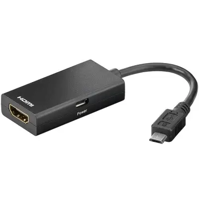 MHL kaabel, microUSB pistik > HDMI pesa, 0.06m, GOOBAY