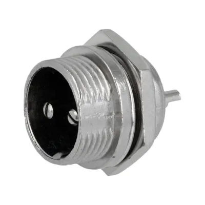 2-pin mikrofoni pistik paneelile keermega