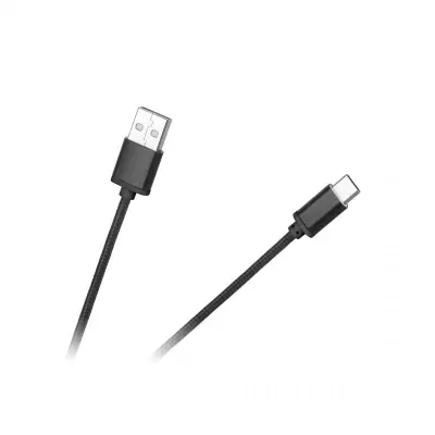 USB A 2.0 pistik - USB-C 3.1 pistik kaabel 1m must
