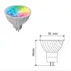 Led lamp MR16 4W 250lm 12V RGB+W+WW 2.4GHz RF control