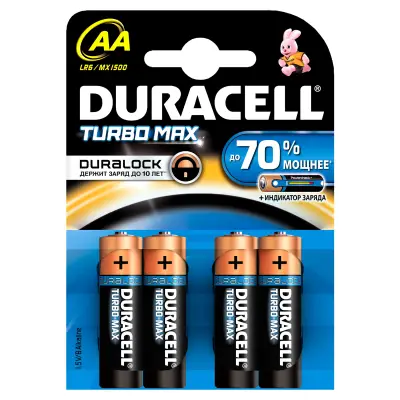 Patareid AA LR6 1.5V Duracell Turbo Max 4tk