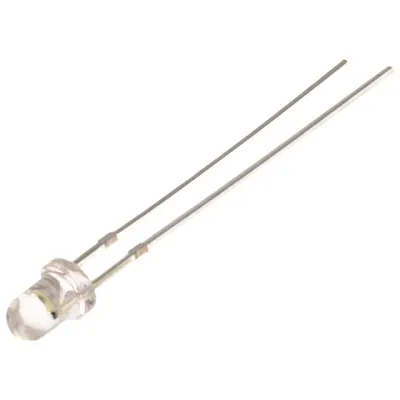 LED 3mm soe valge 3000K 12000mcd 30deg 3.1V 30mA