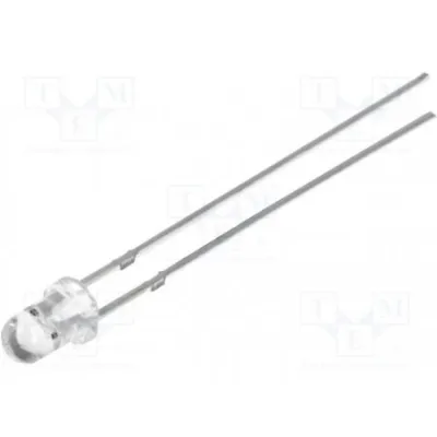 LED3 oranþ bipolar 20mA 1500mcd 30deg 605nm läbipaistev