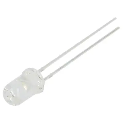 LED5 5mm külm valge 6000K 7000mcd 30deg 3.4V 30mA