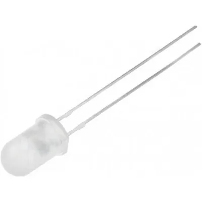 LED 5mm külm valge 1200mcd 30deg matt kest