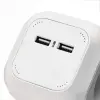 Pikendusjuhe kuubik 4 pesa+2xUSB 2.1A 1.9m 3g1 valge