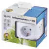 Pikendusjuhe kuubik 4 pesa+2xUSB 2.1A 1.9m 3g1 valge