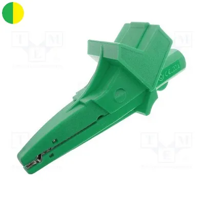 Krokodill isoleeritud 5004 4mm 20A CATIII Kollane/roheline