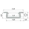 Profiil PTB Z 1m valge süvistatav kuni 12mm LED lint Valge