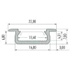 Profiil PTB Z 2.02m süvistatav kuni 12mm LED lint Valge