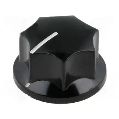 Potentiometer handle cover 23.6mm Black 6.35mm