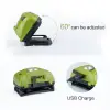 Pealamp 3W valge + 2x punane LED IR andur, aku, oranž