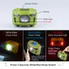Pealamp 3W valge + 2x punane LED IR andur, aku, oranž