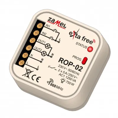 RF vastuvõtja 2-kanalit 60mm toosi, 5-reziimi, Exta Free