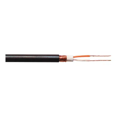 Microphone Cable on Reel 2x 0.25 mm² 100 m Black