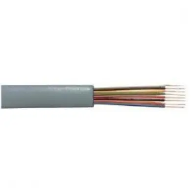 Telephone flat cable, 8 wires White