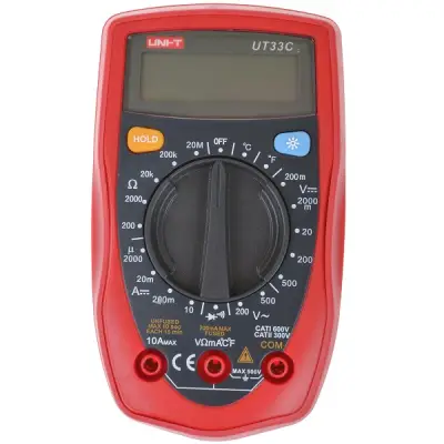 Multimeeter ACV/DCV/DCA/R/t UNI-T UT33C