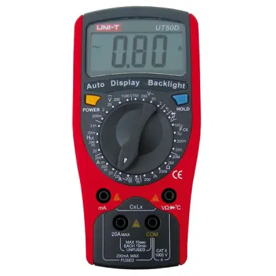 Digitaalne multimeeter ACV/DCV/ACA/DCA/R/C/L/f/t UNI-T UT50D