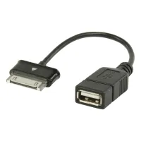 USB-A - Samsung 30-pin 2.0 OTG üleminek 20cm must