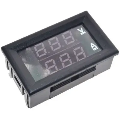 Digital voltmeter+amperemeter 0-100V 10A sin/pun