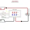 Digital voltmeter+amperemeter 0-100V 10A sin/pun