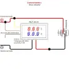 Digital voltmeter+amperemeter 0-100V 10A sin/pun