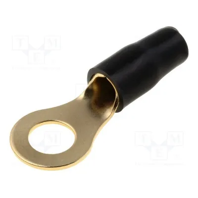 8.4mm Rõngasklemm 10mm2 kaablile Must, kullatud