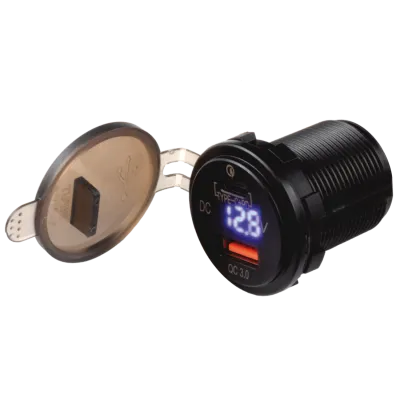 FOUR Connect 4-600162 waterprof USB-charger with voltage display
