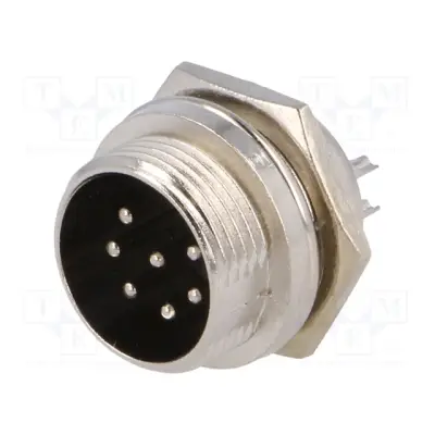 7-pin mikrofoni pistik paneelile keermega