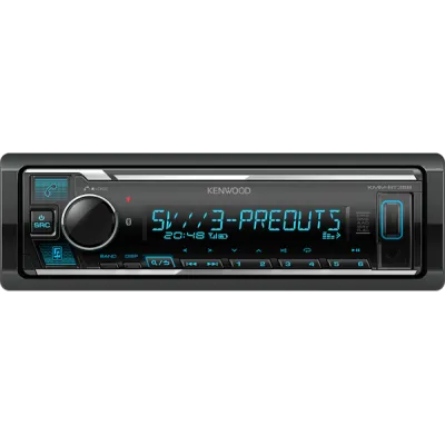 KENWOOD digitaalne meediakeskus Bluetooth-tehnoloogiaga käed-vabad telefonikõnede ja muusika voogedastuse jaoks.