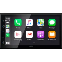 JVC 6.8' puuteekraan • Toetab juhtmega Apple CarPlay®, Android Auto™ ja Androidi ekraani peegeldamist.