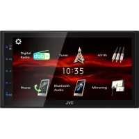 JVC 6.8' Touch screen • DAB+ tuner • Supports wired (USB) Android screen mirroring.