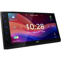 JVC 6.8' Touch screen • DAB+ Tuner • Supports wired (USB) Apple CarPlay®, Android Auto™ and iPhone/Android screen mirroring.