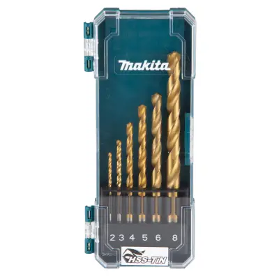 Makita metallipuuride komplekt 6tk 2,3,4,5,6,8mm HSS-TiN