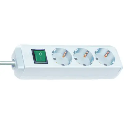 Extension Socket Eco-Line 3-Way 5.00 m White - Protective Contact TYPE F